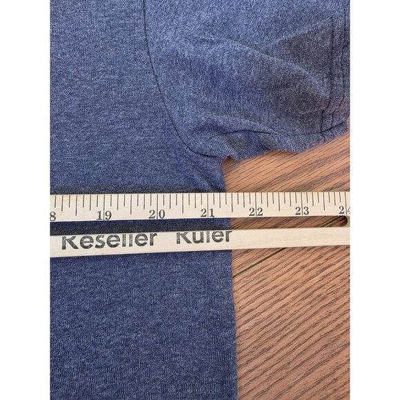 Take‎ No Womens Tshirt Size L Blue Graphic Print Bull Delta Pro Weight Farm EUC - Picture 5 of 7